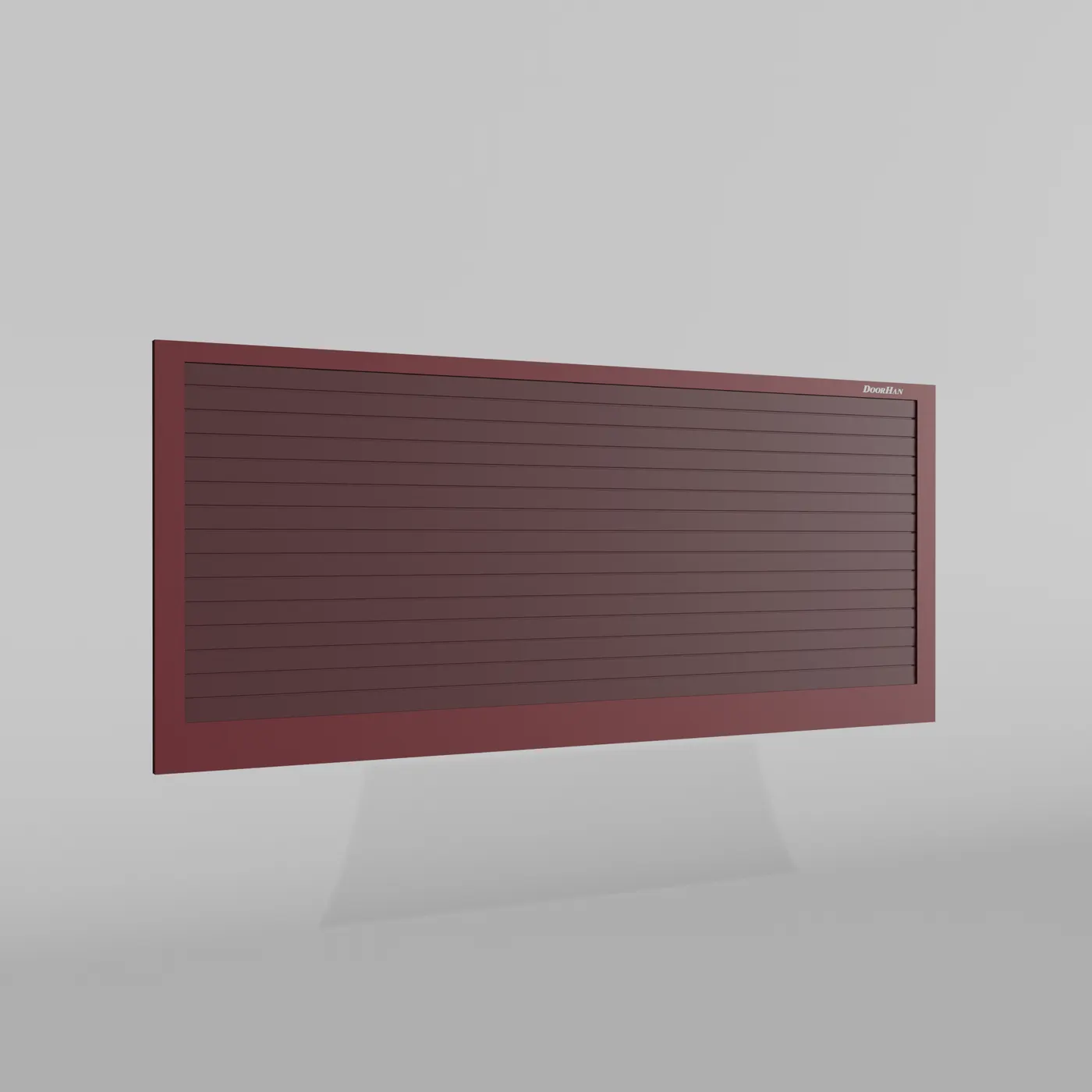 Откатные ворота DoorHan 4700х2000 цвета RAL 3005 (бордовый) с дизайном «доска» с автоматикой